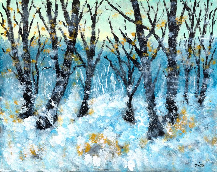 ticuivan's tweet photo. Art of the Day: "Snowy and Windy". Buy at: https://t.co/A4vwa9O4DF https://t.co/K4gNiLWgfC