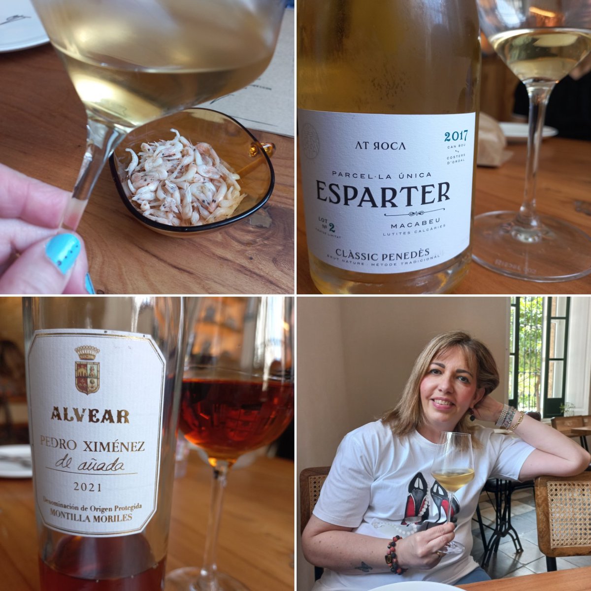 susublanca's tweet image. #restaurantealmanaque #cadiz
🔹️ Manzanilla y quisquillas 🦐
🔹️ Un cava muy fresco al inicio,  floral, una burbuja que se disipa pero mantiene un fino hilo,luego aparece el secante y el cítrico #macabeo
🔹️ PX de añada, untuoso ,mucha miel ,envuelto en una acidez   cítrica🔥