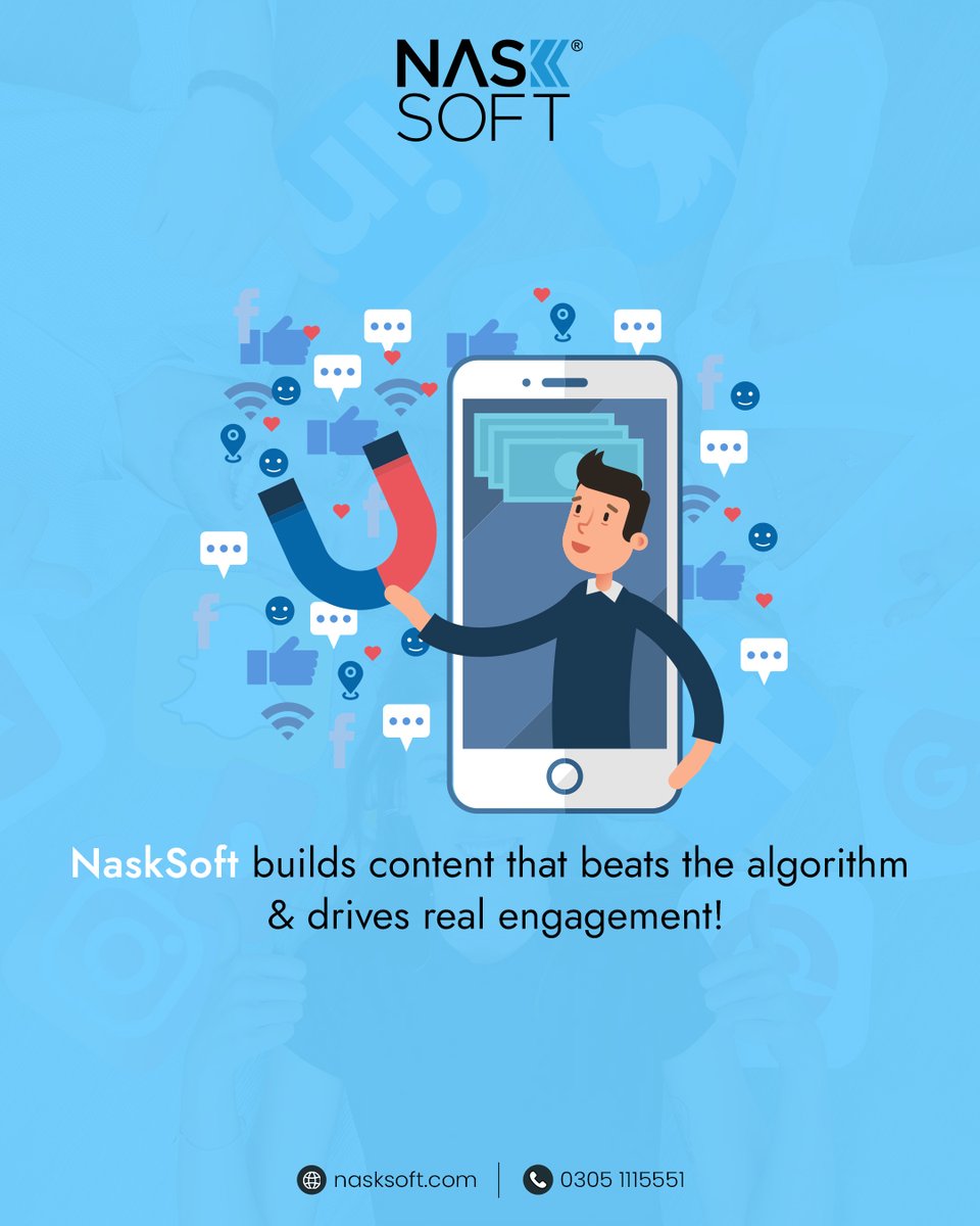 nasksoft's tweet image. Posting daily but getting ghosted by the algorithm? 👻
NaskSoft builds content that gets seen &amp;amp; gets results.
📞 0305 1115551 | 🌐 nasksoft.com
💬 WhatsApp: shorturl.at/KN7hl

#SocialMediaMarketing #ContentCreation #BeatTheAlgorithm #DigitalGrowth #NaskSoft