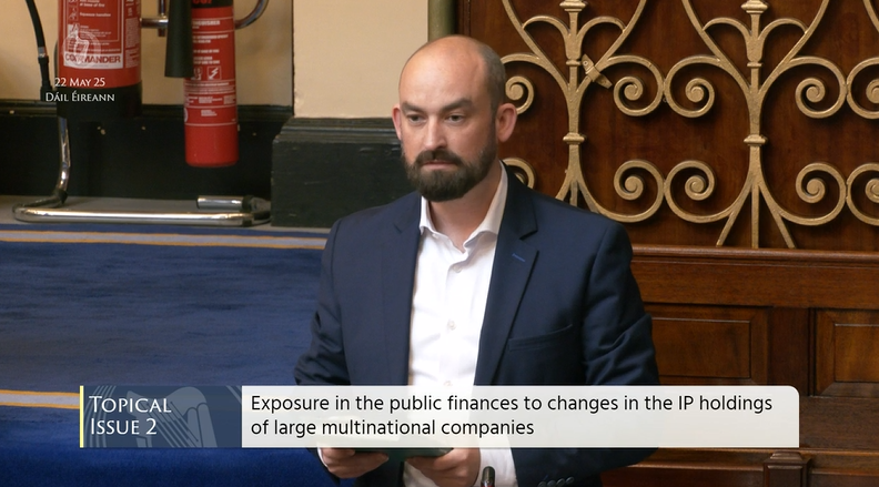 #Dáil Topical Issue 2: Deputy Eoin Hayes @eoin_hayes - To the Minister for Finance  - Exposure in the public finances to changes in the IP holdings of large multinational companies. #SeeForYourself

oir.ie/0a4ff4f