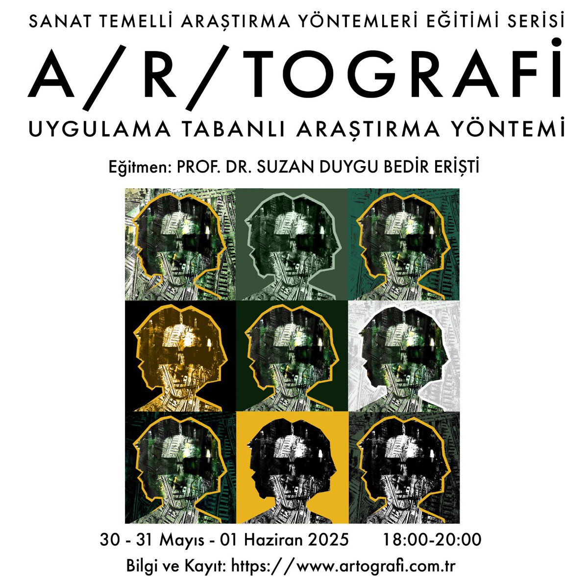 Prof. Dr. Suzan Duygu Bedir Erişti Anadolu Üni. (@sdbedir) on Twitter photo A/r/tografi: Uygulama Tabanlı Araştırma Yöntemi Eğitimi Beta&Kare Eğitim ve Danışmanlık iş birliği ile gerçekleştirilecektir. İlk eğitim 30 Mayıs’ta başlayacaktır ikinci eğitim bayramdan sonra planlanmıştır. Görüşmek dileğiyle. Kayıt için link: artografi.com.tr A/r/tografi: Uygulama Tabanlı Araştırma Yöntemi Eğitimi Beta&Kare Eğitim ve Danışmanlık iş birliği ile gerçekleştirilecektir. İlk eğitim 30 Mayıs’ta başlayacaktır ikinci eğitim bayramdan sonra planlanmıştır. Görüşmek dileğiyle. Kayıt için link: artografi.com.tr