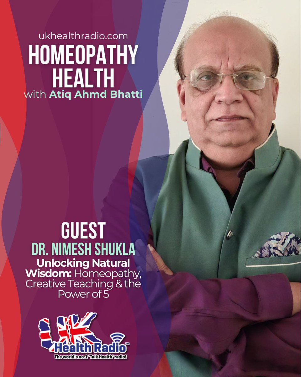 UK Health Radio™ (@ukhealthradio) on Twitter photo ‘Homeopathy Health’ hosted by <a href="/AtiqAhmdBhatti/">Atiq Ahmad Bhatti</a> <a href="/LikeTreatsLike/">Like Treats Like</a> on <a href="/ukhealthradio/">UK Health Radio™</a> - Dive into an enriching conversation on homeopathy, creativity in teaching, and the transformative Power of 5 method. Whether you're looking to refresh your knowledge or discover a new approach, this ‘Homeopathy Health’ hosted by <a href="/AtiqAhmdBhatti/">Atiq Ahmad Bhatti</a> <a href="/LikeTreatsLike/">Like Treats Like</a> on <a href="/ukhealthradio/">UK Health Radio™</a> - Dive into an enriching conversation on homeopathy, creativity in teaching, and the transformative Power of 5 method. Whether you're looking to refresh your knowledge or discover a new approach, this