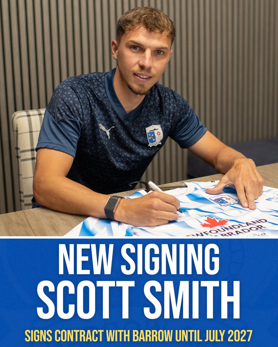 Barrow AFC are delighted to announce that Wigan Athletic midfielder Scott Smith will join The Bluebirds on a free transfer from July 1st, subject to EFL approval. ✍️

#WeAreBarrow