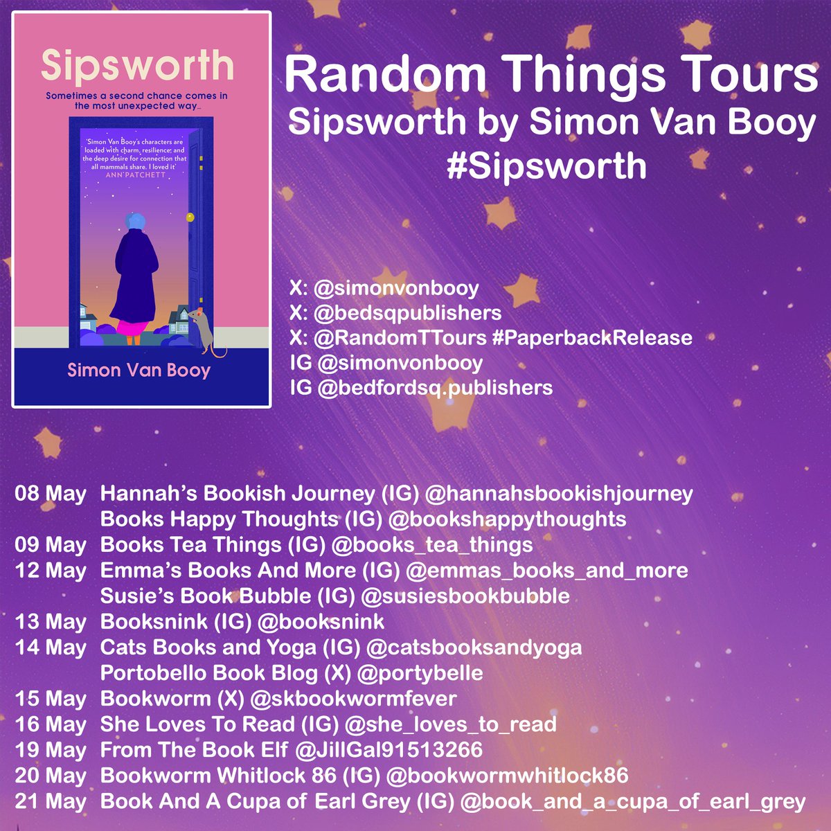 Laughter and Thunderstorms (skbookwormfever) (@skbookwormfever) on Twitter photo My book arrived late for finally finished reading and sharing my review today.
#Sipsworth by <a href="/simonvanbooy/">Simon Van Booy</a> . Many thanks to <a href="/RandomTTours/">Random Things Tours 🇺🇦</a> and <a href="/bedsqpublishers/">Bedford Square Publishers</a> for my book and review which is now live on my blog page
laugherandthunderstorms.blogspot.com/2025/05/sipswo…
#bookblogger My book arrived late for finally finished reading and sharing my review today.
#Sipsworth by <a href="/simonvanbooy/">Simon Van Booy</a> . Many thanks to <a href="/RandomTTours/">Random Things Tours 🇺🇦</a> and <a href="/bedsqpublishers/">Bedford Square Publishers</a> for my book and review which is now live on my blog page
laugherandthunderstorms.blogspot.com/2025/05/sipswo…
#bookblogger
