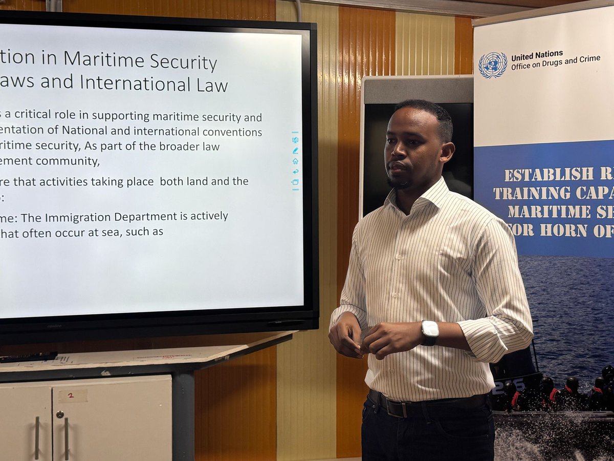 UNODC Global Maritime Crime Programme (@unodc_mcp) on Twitter photo <a href="/UNODC_MCP/">UNODC Global Maritime Crime Programme</a> has concluded training on the Legal Finish of Operations at Sea supported by <a href="/UNTMIS_/">UNTMIS</a> in 🇸🇴 boosting capacity to investigate, prosecute & adjudicate maritime crimes. The training also fostered stronger inter-agency cooperation from sea to court. Funded by 🇯🇵 <a href="/UNODC_MCP/">UNODC Global Maritime Crime Programme</a> has concluded training on the Legal Finish of Operations at Sea supported by <a href="/UNTMIS_/">UNTMIS</a> in 🇸🇴 boosting capacity to investigate, prosecute & adjudicate maritime crimes. The training also fostered stronger inter-agency cooperation from sea to court. Funded by 🇯🇵