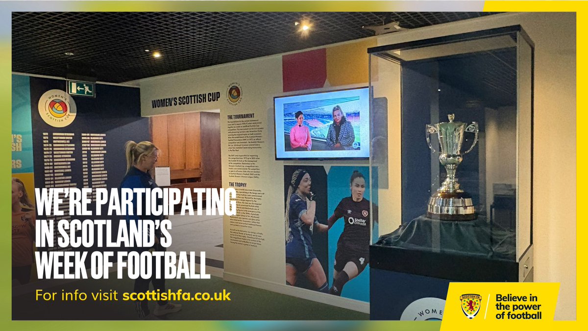 Scottish Football Museum (@sfootballmuseum) on Twitter photo We're celebrating the <a href="/ScottishFA/">Scottish FA</a> #WeekOfFootball with the opening of our new display area for the Women's Scottish Cup!
It was fantastic to welcome Head of Girls' & Women's Football, Shirley Martin, to have a look at the new permanent home of this beautiful silverware! 🏆 We're celebrating the <a href="/ScottishFA/">Scottish FA</a> #WeekOfFootball with the opening of our new display area for the Women's Scottish Cup!
It was fantastic to welcome Head of Girls' & Women's Football, Shirley Martin, to have a look at the new permanent home of this beautiful silverware! 🏆