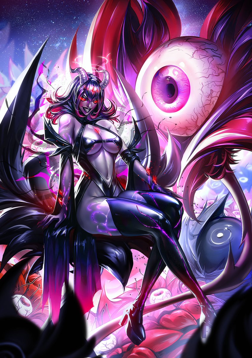 Absolutely FLOORED by this art <a href="/nnmoaeart/">noname</a> did for my dear Void Walker ~ 🥀🧿

I LOVE the eyeballs, so hypnotizing 🌀

Thank you so much for putting so much love into this~! 😭😭😭😭😭