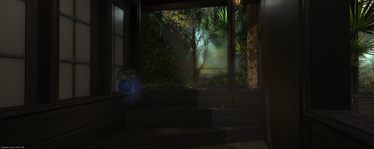 Lambert_Goo's tweet photo. もこさんの新作ハウス、
『Villa del Bosque』を改めて探索へ・・・
木目が苦手とはとても思えない。。。
森の景色に癒され、明日も仕事頑張れそうですww
#FF14 #RooMoco https://t.co/1DTxjKKImf