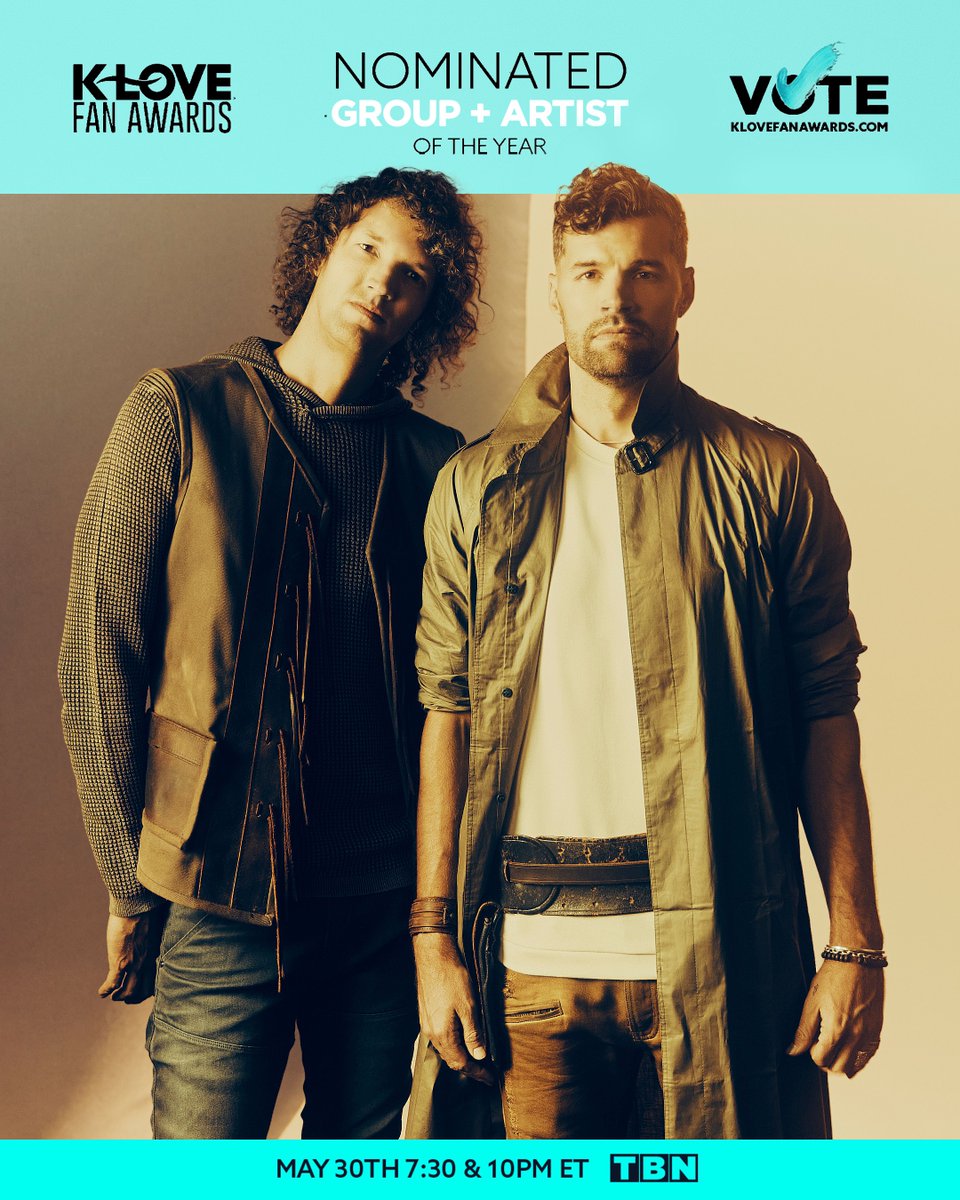 for KING + COUNTRY (@4kingandcountry) on Twitter photo Only two days remain to cast your votes for this year's <a href="/klovefanawards/">K-LOVE Fan Awards</a>! 🗳️ <a href="/unsungheromovie/">Unsung Hero</a> is up for Film Impact, and we'd greatly appreciate your consideration🙏🏽 You can vote once per email address here: klovefanawards.com/vote Only two days remain to cast your votes for this year's <a href="/klovefanawards/">K-LOVE Fan Awards</a>! 🗳️ <a href="/unsungheromovie/">Unsung Hero</a> is up for Film Impact, and we'd greatly appreciate your consideration🙏🏽 You can vote once per email address here: klovefanawards.com/vote