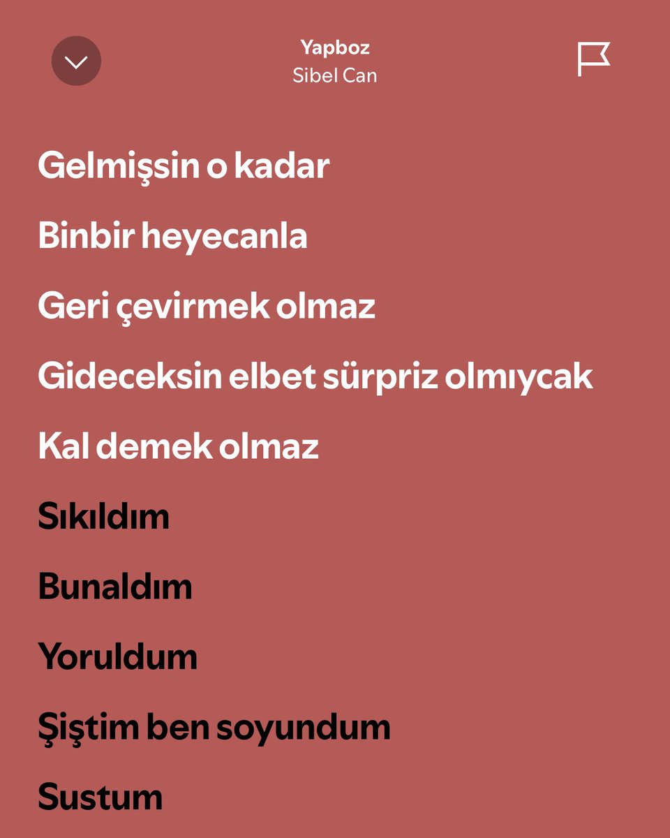Gideceksin elbet, sürpriz olmayacak; ‘kal’ demek olmaz… ❤️‍🩹

YAPBOZ: linktr.ee/sibelcan