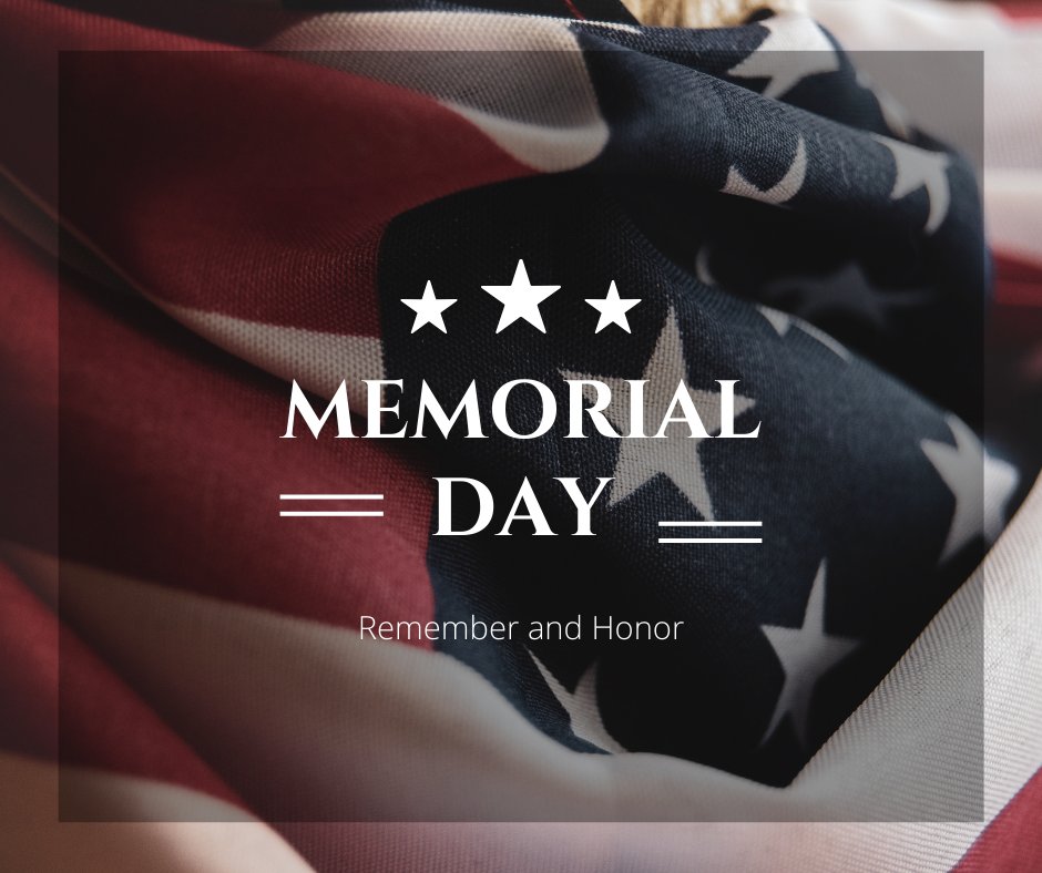 In observance of Memorial Day, KCDC offices will be closed Monday, May 26, and reopen for regular hours Tuesday, May 27. In addition, KCDC offices will be closed starting at noon Friday, May 23, for an agency meeting.
#MemorialDay #RememberAndHonor #HonoringTheFallen