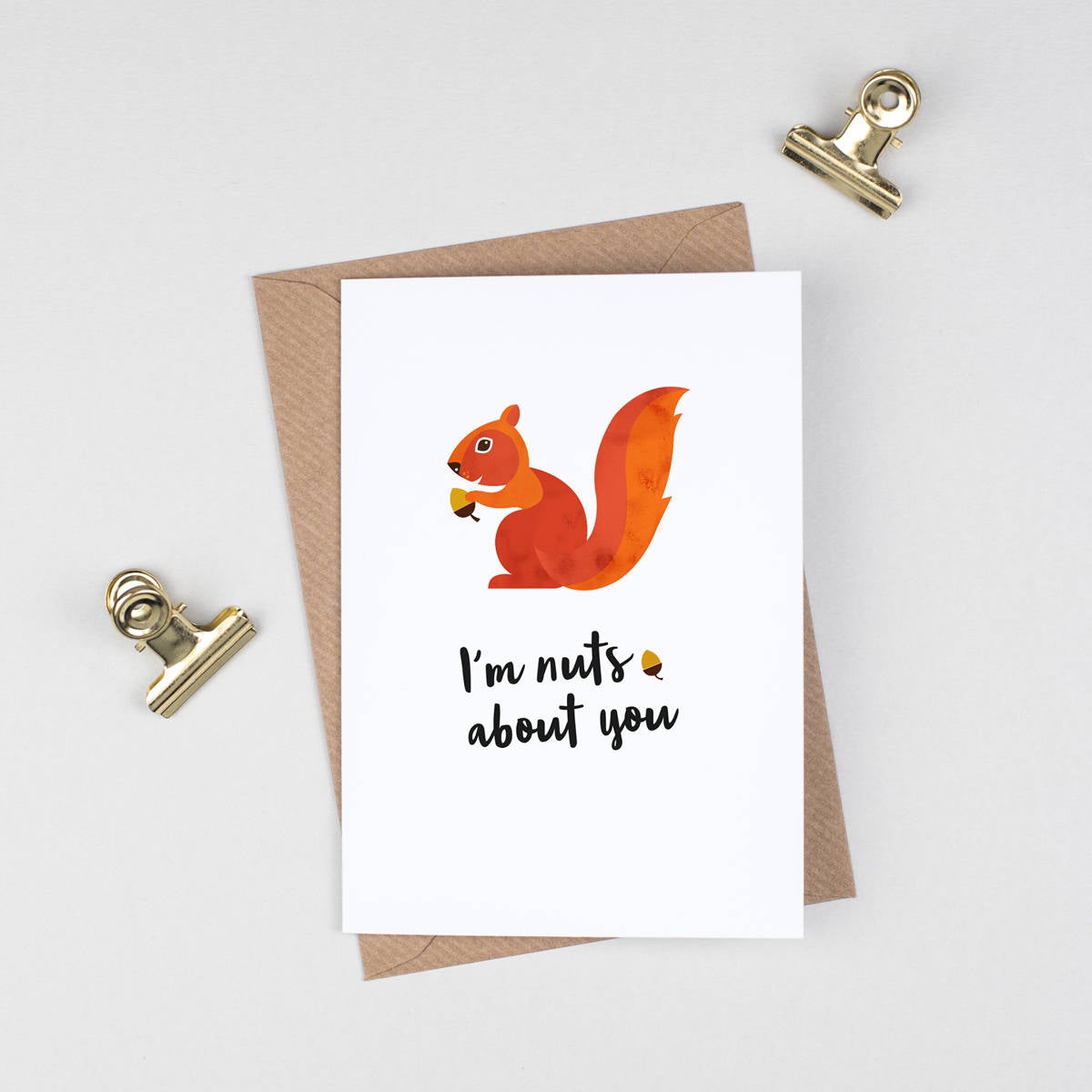 Funny Valentine's Card, Squirrel Love Card, Nuts About You, Romantic Animal Pun Card For Boyfriend Girlfriend, Anniversary, Laura Danby tuppu.net/f31ab5fc #Shopsmall #EarlyBiz #Firsttmasster #KraftSpace #ShopIndie #UKGiftHour #Paper_goods