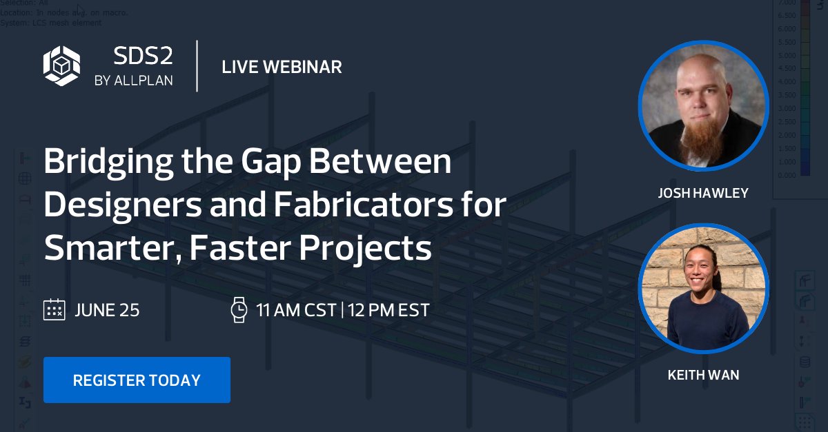 Join our upcoming webinar to see how SDS2 and SCIA Engineer now work together in a powerful new integrated workflow. Learn how to eliminate rework, transfer loads seamlessly, and deliver connected models. Register here hubs.la/Q03m_f1x0

#sds2 #scia #engineering