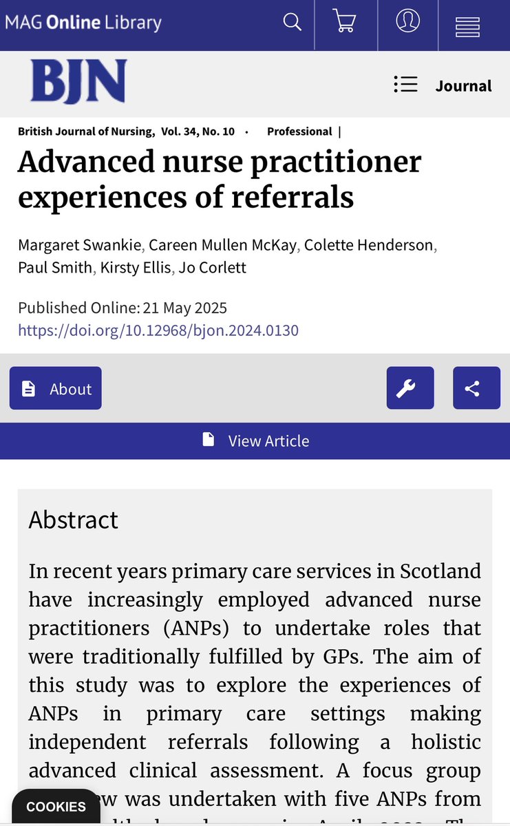 Colette Henderson (@coletteh16) on Twitter photo So pleased to get this article published. The work was led by two amazing nurse consultants in <a href="/NHSTayside/">NHS Tayside</a> <a href="/careenmullen/">careen mullen</a> So pleased to get this article published. The work was led by two amazing nurse consultants in <a href="/NHSTayside/">NHS Tayside</a> <a href="/careenmullen/">careen mullen</a>