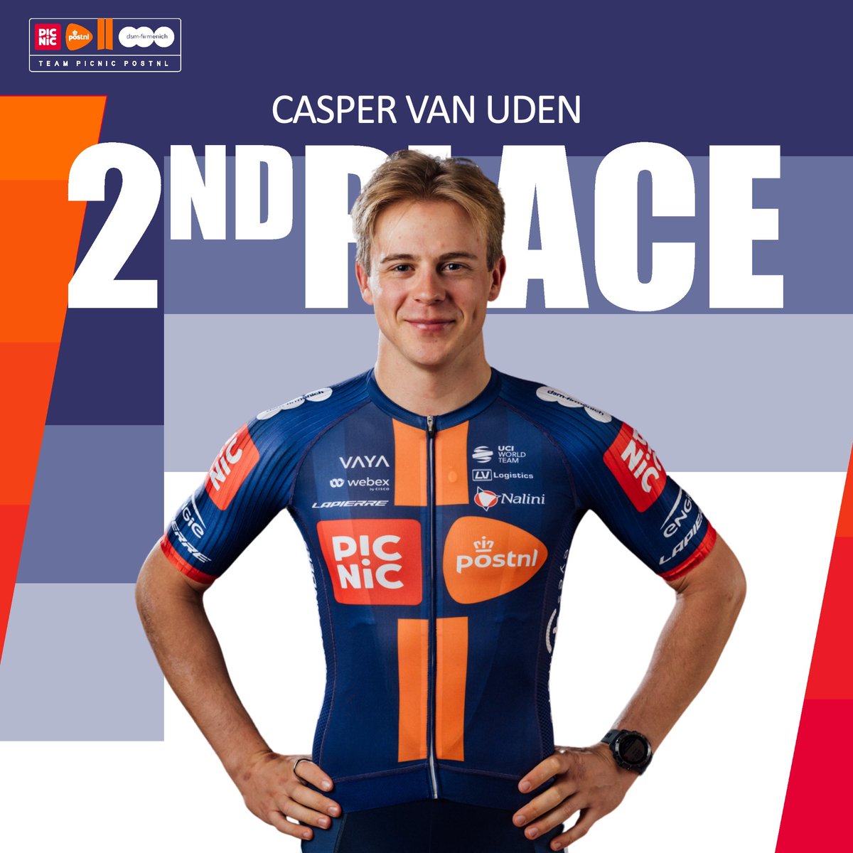 Team Picnic PostNL (@picnicpostnl) on Twitter photo That was a 𝐥𝐨𝐧𝐠 sprint from <a href="/caspervanuden/">Casper van Uden</a> who opened up early out of the last corner and went for it all-in💯
It's 🥈 place in the end for us as Kooij just came around in the last 50m but that was some effort from the guys again today 👏🏻
#KeepChallenging #GirodItalia🇮🇹 That was a 𝐥𝐨𝐧𝐠 sprint from <a href="/caspervanuden/">Casper van Uden</a> who opened up early out of the last corner and went for it all-in💯
It's 🥈 place in the end for us as Kooij just came around in the last 50m but that was some effort from the guys again today 👏🏻
#KeepChallenging #GirodItalia🇮🇹