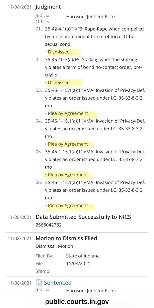 RickFOP86's tweet image. IT APPEARS Child Murder Suspect had a Prior Rape charge DISMISSED as part of Sweetheart Plea Deal (2020-2021)

Instead got a Misdemeanor Invasion of Privacy (TimeServed) and then Violated Probation, with No Additional Jail Time (Probation Extended instead)‼️
#Wow #RevolvingDoor