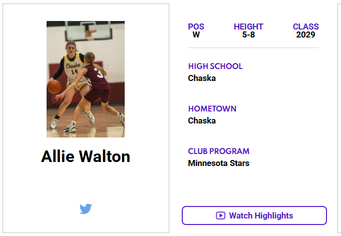 Minnesota Jr. All-Star GBB (@jrallstarmn) on Twitter photo Check out Allie Walton's (<a href="/AllieWalton2029/">Allie Walton</a>) ππΌππππΎππππ πππΌπππ πππππππ! ‡οΈ
jrallstar.com/maxrecruit/maxβ¦
Start building your profile now at jrallstar.com/maxrecruit! Check out Allie Walton's (<a href="/AllieWalton2029/">Allie Walton</a>) ππΌππππΎππππ πππΌπππ πππππππ! ‡οΈ
jrallstar.com/maxrecruit/maxβ¦
Start building your profile now at jrallstar.com/maxrecruit!