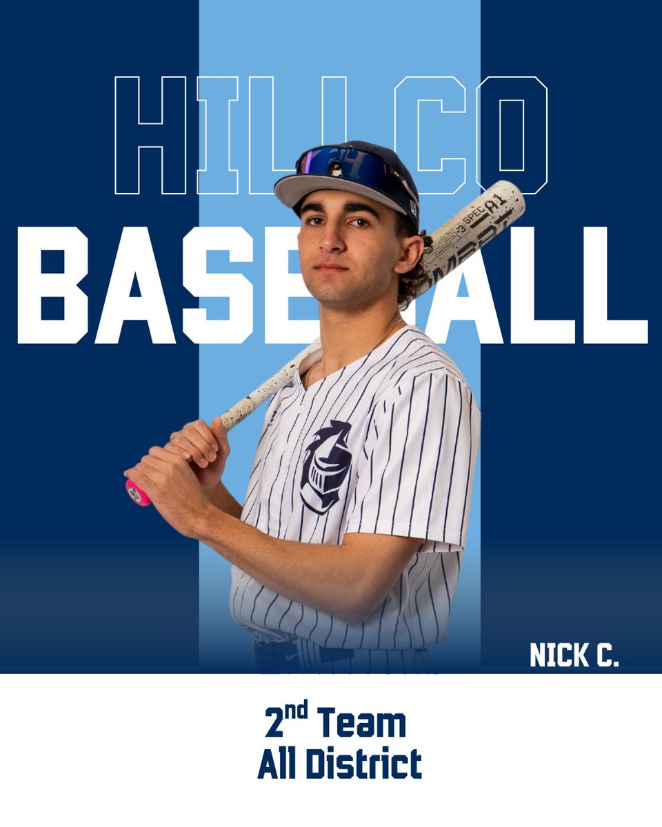 Congratulations to members of our Area Finalist and District Champion Baseball Team as they racked up post season awards. We are all so proud of you and what the team accomplished this season! Go, Knights! #HillCoAthletics