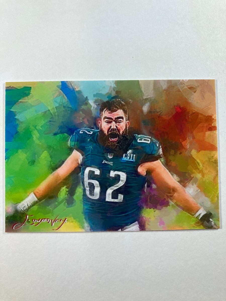1218Sports's tweet photo. 🎁Appreciation Day Giveaway🎁

Winner Announced Monday

🔥Jason Kelce Limited Edition 20/50 Edward Vela Artist Autograph #FlyEaglesFly

To enter
1. Follow
2. Retweet
3. Like https://t.co/7W99dNEAIW
