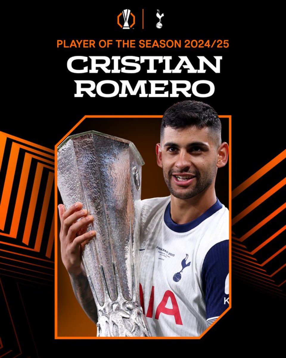 Daily_Hotspur's tweet photo. 🚨🚨 BREAKING: #thfc vice captain @CutiRomero2 has been named @EuropaLeague Player of the Season! https://t.co/9RF8clcVaW