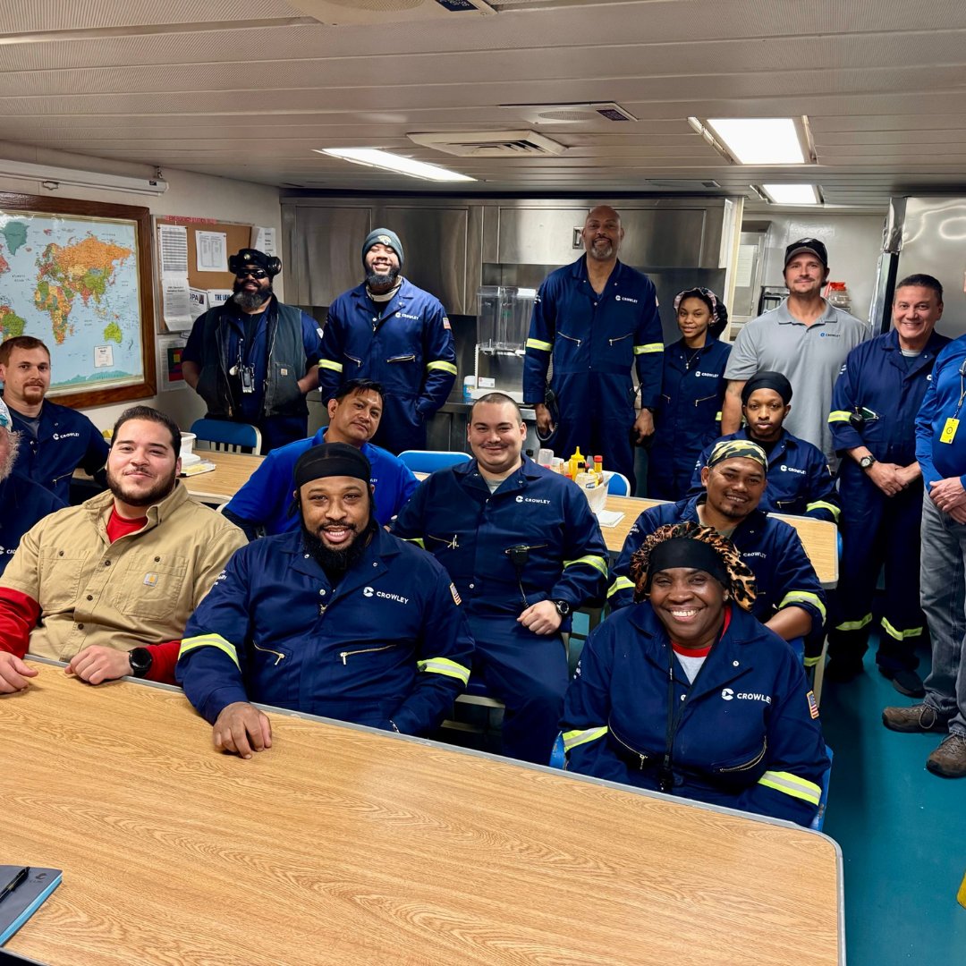 CrowleyMaritime's tweet image. On #MaritimeDay, we celebrate the crews who serve aboard Crowley ships and shoreside who are vital to the U.S. economy and security. Your hard work, commitment and contributions are appreciated - and vital!