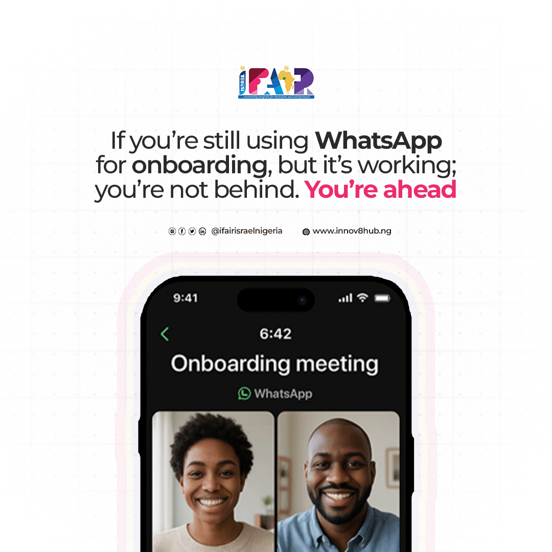 iFAIRIsraelNig's tweet photo. Everyone’s chasing shiny tools, but if your WhatsApp onboarding works, keep using it

It only means you’ve found a low-cost, high-conversion channel that your users respond to. That’s not basic. That’s brilliant

Efficiency beats complexity. Build what works. Scale what matters https://t.co/53IKATAjFU