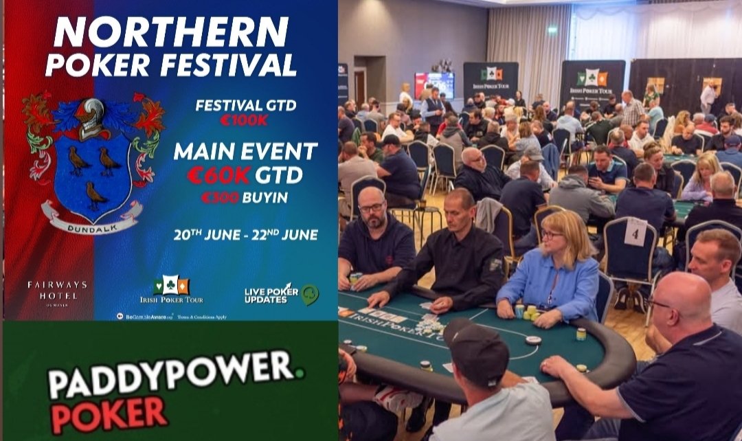 Irish Poker Tour (@irishpokertour) on Twitter photo 💥 Satellites kicking off tonight on <a href="/paddypowerpoker/">Paddy Power Poker</a> 👇
♠️ Northern Poker Festival 2025
Friday 20th – Sunday 22nd June
Fairways Hotel, Dundalk, Co. Louth
Festival Guarantee: €100,000
Main Event: €300 Buy-in | €60,000 GTD
Win your way in!
Daily €20 Satellites on Paddy 💥 Satellites kicking off tonight on <a href="/paddypowerpoker/">Paddy Power Poker</a> 👇
♠️ Northern Poker Festival 2025
Friday 20th – Sunday 22nd June
Fairways Hotel, Dundalk, Co. Louth
Festival Guarantee: €100,000
Main Event: €300 Buy-in | €60,000 GTD
Win your way in!
Daily €20 Satellites on Paddy