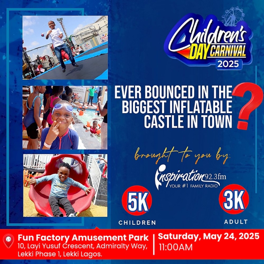 Kids, ready to bounce on the biggest inflatable castle in town?

Join us on May 24th for fun, excitement, and unforgettable family bonding. Get your tickets now!

#childrensday #fun #excitement #familybonding #prizes #dancing #fyp #trending