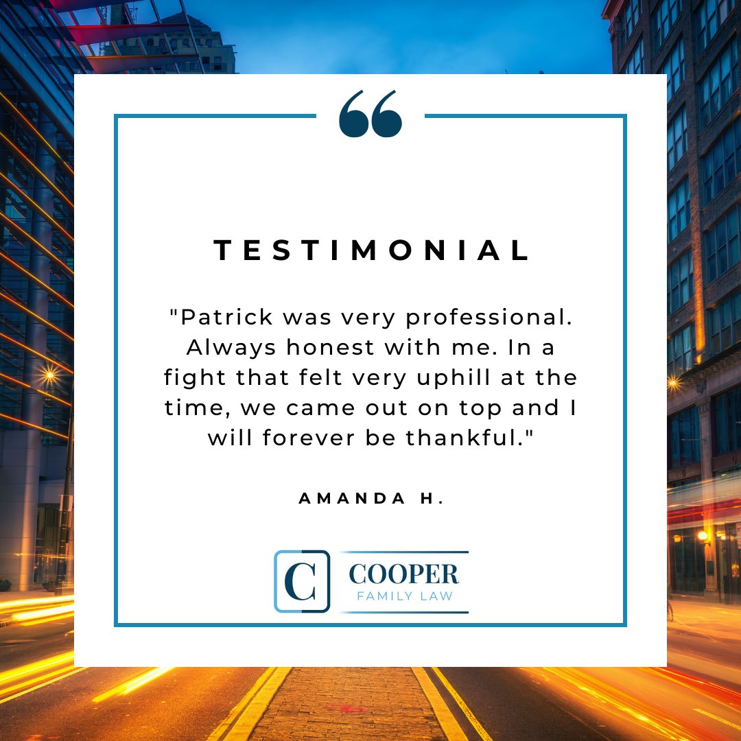 CooperFamilyLLC's tweet image. When life hits you with a challenge, nothing beats having a professional and honest partner to fight by your side. At Cooper Family Law, we&apos;re proud to have been able to do just that for the wonderful Patrick - thank you! #cooperfamilylaw #serviceandsuccess