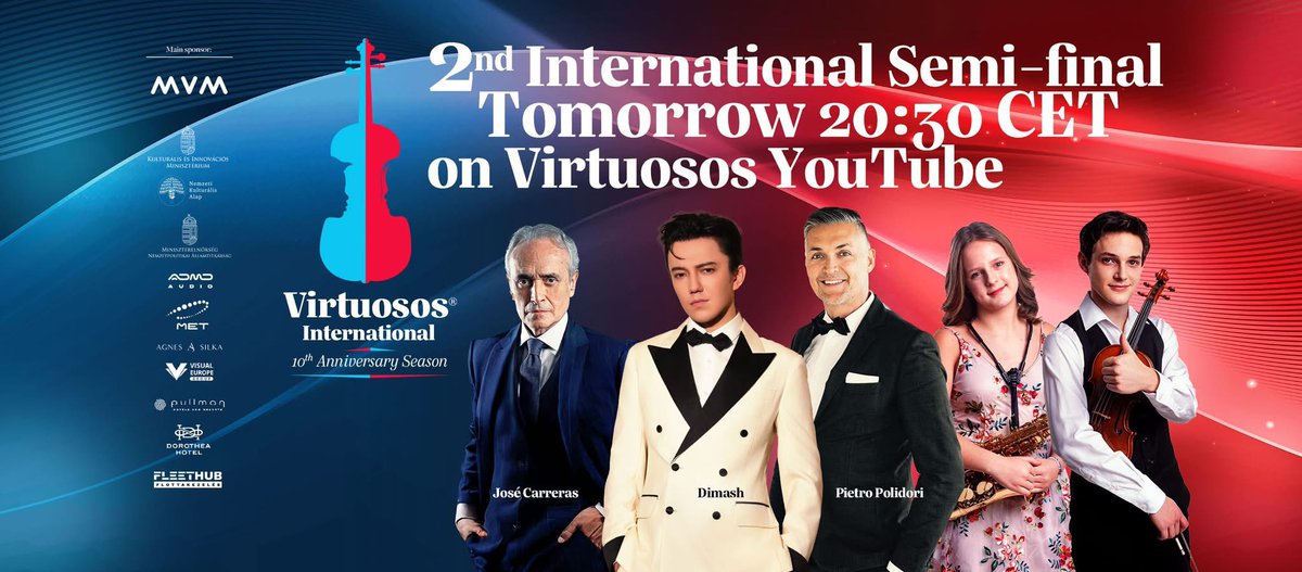 VirtuososTalent's tweet photo. Watch the second international semi-final of the #Virtuosos 10th anniversary season with us on 23 May at 20:30 CET on the Virtuosos YouTube channel! 💙❤️

👉Subscribe here: 
https://t.co/dJ7oR0rIPA https://t.co/kr0ZaK6Jev