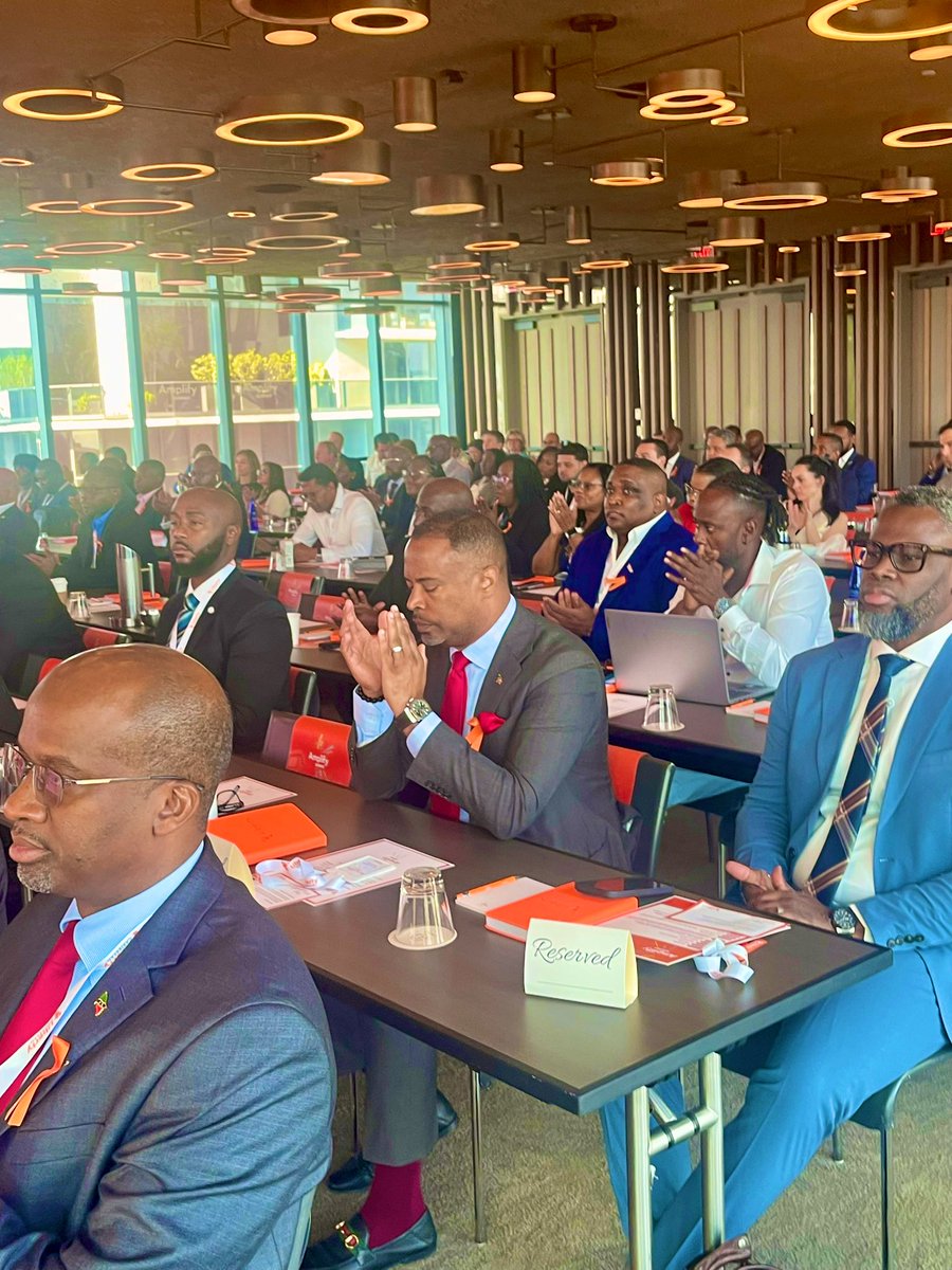 markbrantley3's tweet photo. Truly delighted to attend the dynamic #AmplifySummit in #Miami at the invitation of Flow/Liberty Caribbean bringing together thought leaders in #government and #business as we shape a more sustainable #Caribbean https://t.co/6uX1NNQNth