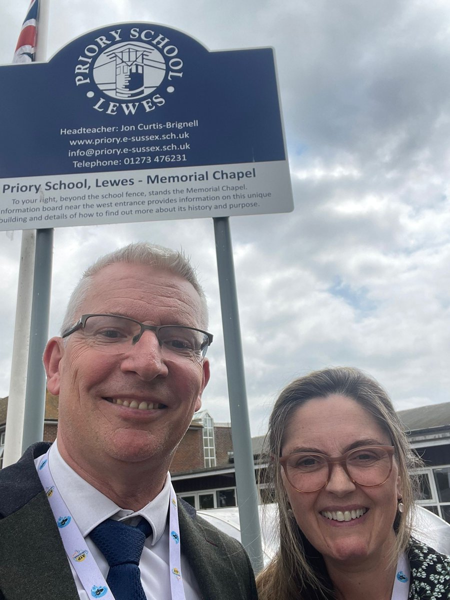 Hannah And Ian at Lewes Priory school today talking to year 10 about getting ready for their GCSE year next year
