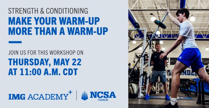 Hey Coaches! Want to improve your team's game with smarter warm-ups? Join us in 20 MINTUES for a session with Kevin Heiberger from IMG Academy to learn how strategic warm-ups improve movement, reduce injuries, and enhance performance. Register HERE!!  hubs.li/Q03nNwJv0