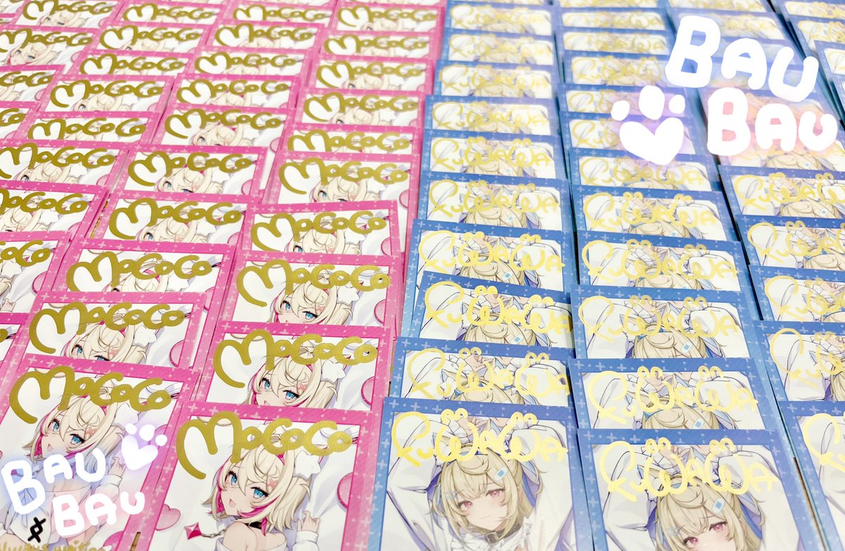 Look at them, Ruffians!! ✨ From our paws to yours!! bau bau… ⤴︎⤴︎🩵🩷

We’re super excited for you to get our birthday merch + hand-signed signature cards! Let us know when you get them! 🐾

Our 𝟭 𝗠𝗜𝗟𝗟 𝗠𝗘𝗥𝗖𝗛 is on pre-order now too! ✨
▶︎ shop.hololivepro.com/en/products/fu…