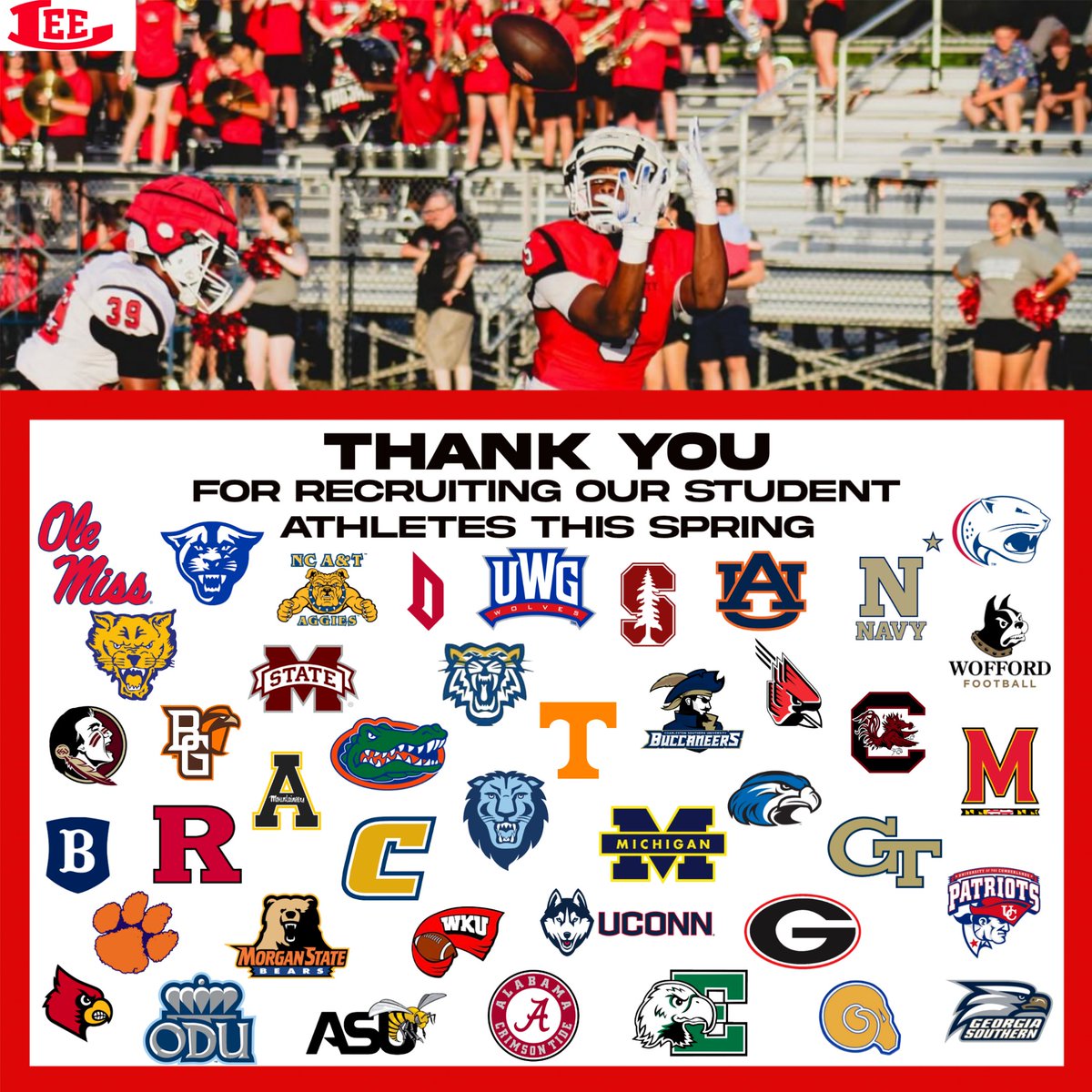 Thank you to all the colleges that came out this spring to recruit our student athletes! #DSGB #Real229