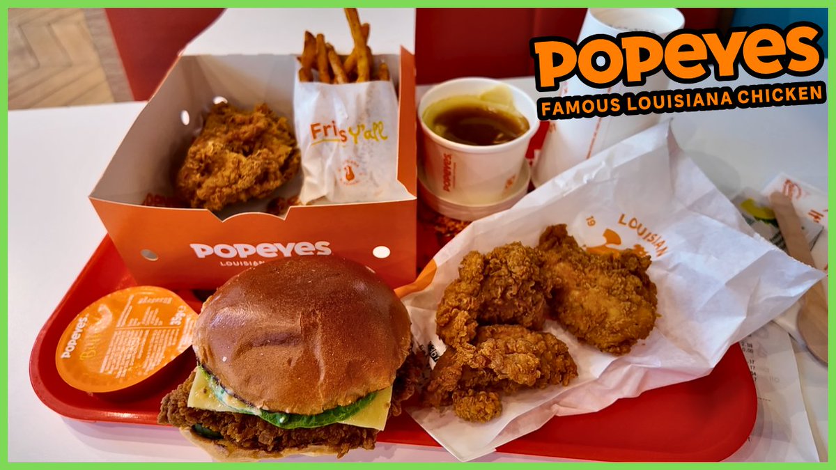 Today I visit Popeyes for the first time! <a href="/PopeyesUK/">Popeyes Louisiana Chicken UK</a> 

I have heard it's better than it's competition, like KFC, Wingstop and Slim Chickens.

Let's find out together!!

youtu.be/H9NOOI2A8ko