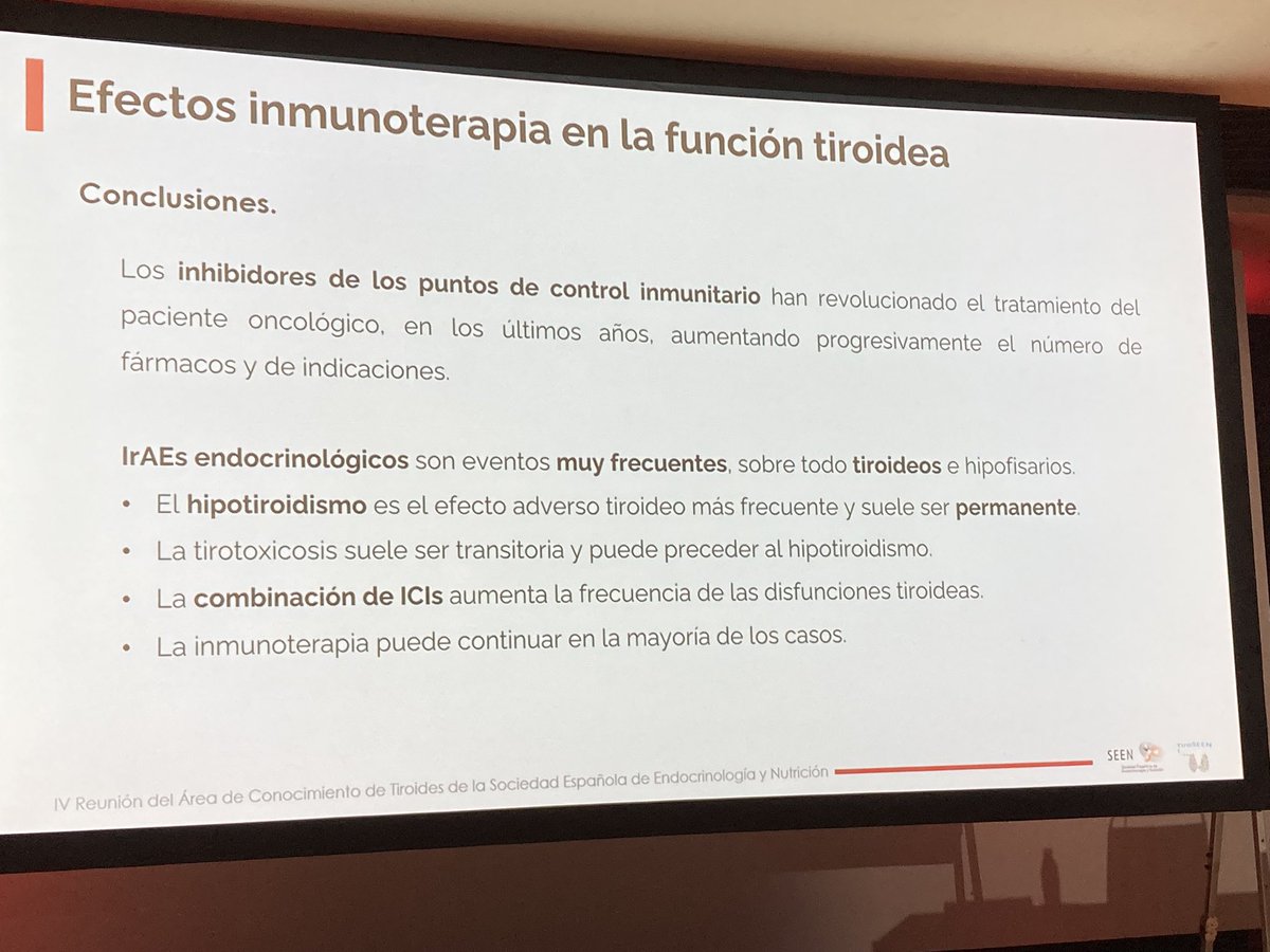 TiroSEEN (@seentiro) on Twitter photo Disfunción tiroides por inmunoterapia. Dra Clara García. Disfunción tiroides por inmunoterapia. Dra Clara García.