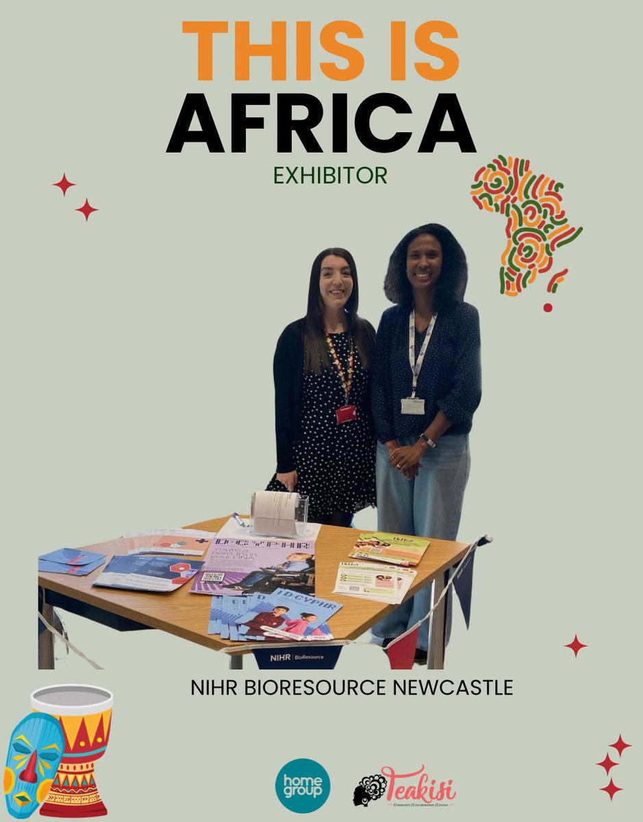 Teakisi (@teakisi) on Twitter photo Another exhibitor joining us this Saturday is the <a href="/BioResourceNCL/">NIHR BioResource Centre Newcastle</a> team from Newcastle University!
With just 2 days to go, don’t forget, registration is essential! Book your place now & be part of a day that celebrates community, culture & connection: teakisi.com/this-is-africa…
… Another exhibitor joining us this Saturday is the <a href="/BioResourceNCL/">NIHR BioResource Centre Newcastle</a> team from Newcastle University!
With just 2 days to go, don’t forget, registration is essential! Book your place now & be part of a day that celebrates community, culture & connection: teakisi.com/this-is-africa…
…