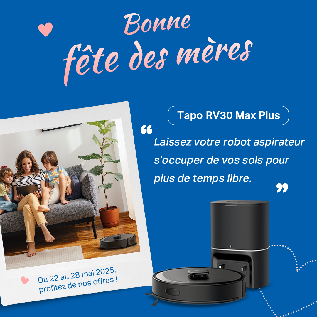 *** Promo Tapo spéciale fête des mères ***
Offrez à votre maman du temps libre grâce au robot aspirateur RV30 Max Plus 100% autonome.
fr.store.tp-link.com/products/tapo-…

#fetedesmeres #fetedesmeres2025 #maman #promo #Tapo #TPLink #robotaspirateur #maison