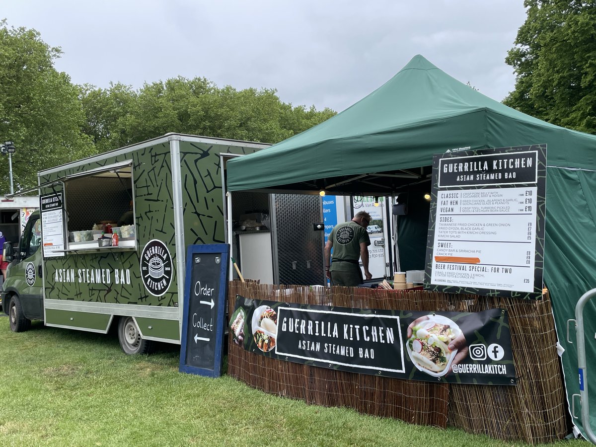 Joining the roster of great food trucks, here at the Cambridge Beer Festival, for the first time is Guerilla Kitchen, established in 2014, and offering Asian steamed bao, sides and desserts. The menu leans into local and in season with flavours and textures top priority #cbf2025