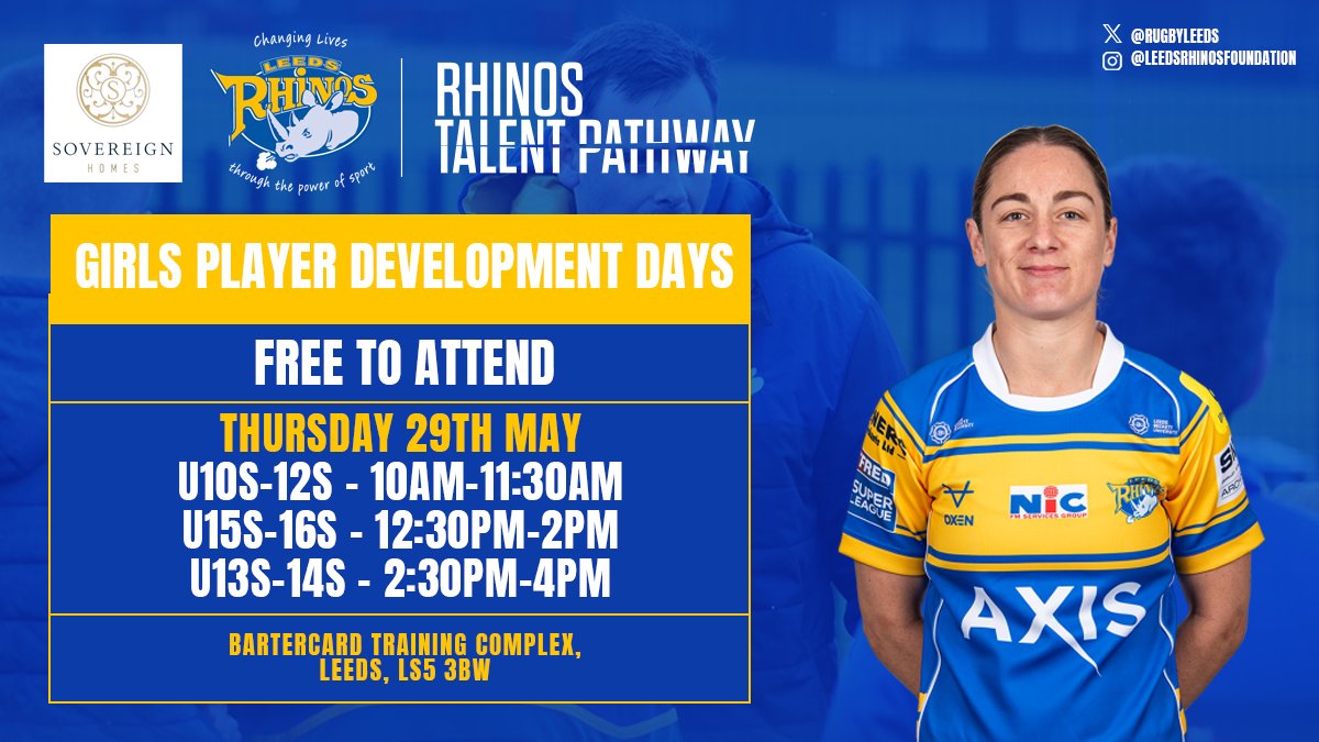 Leeds Rhinos Foundation (@rugbyleeds) on Twitter photo ๐จ๐๐ฃ๐ ๐ฌ๐๐๐ ๐ช๐ฃ๐ฉ๐๐ก ๐ค๐ช๐ง ๐๐๐ง๐ก๐จ ๐๐๐ ๐จ๐๐จ๐จ๐๐ค๐ฃ๐จ
U10s-U12s Register here๐ tr.ee/sPnXT6
U15s-U16s Register here๐ tr.ee/6jCm0s
U13s-U14s Register here๐ tr.ee/j7pwOp
Official Rhinos Talent Pathway Partner๐คSovereign Homes ๐จ๐๐ฃ๐ ๐ฌ๐๐๐ ๐ช๐ฃ๐ฉ๐๐ก ๐ค๐ช๐ง ๐๐๐ง๐ก๐จ ๐๐๐ ๐จ๐๐จ๐จ๐๐ค๐ฃ๐จ
U10s-U12s Register here๐ tr.ee/sPnXT6
U15s-U16s Register here๐ tr.ee/6jCm0s
U13s-U14s Register here๐ tr.ee/j7pwOp
Official Rhinos Talent Pathway Partner๐คSovereign Homes