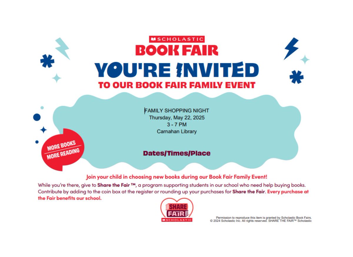 Carnahan Library (@carnahanlibrary) on Twitter photo Our Family Shopping Night is today from 3-7 PM. Come support our school library. ๐<a href="/NISDCarnahan/">Carnahan Elementary</a> <a href="/RivetingReads/">RavishingReader</a> Our Family Shopping Night is today from 3-7 PM. Come support our school library. ๐<a href="/NISDCarnahan/">Carnahan Elementary</a> <a href="/RivetingReads/">RavishingReader</a>