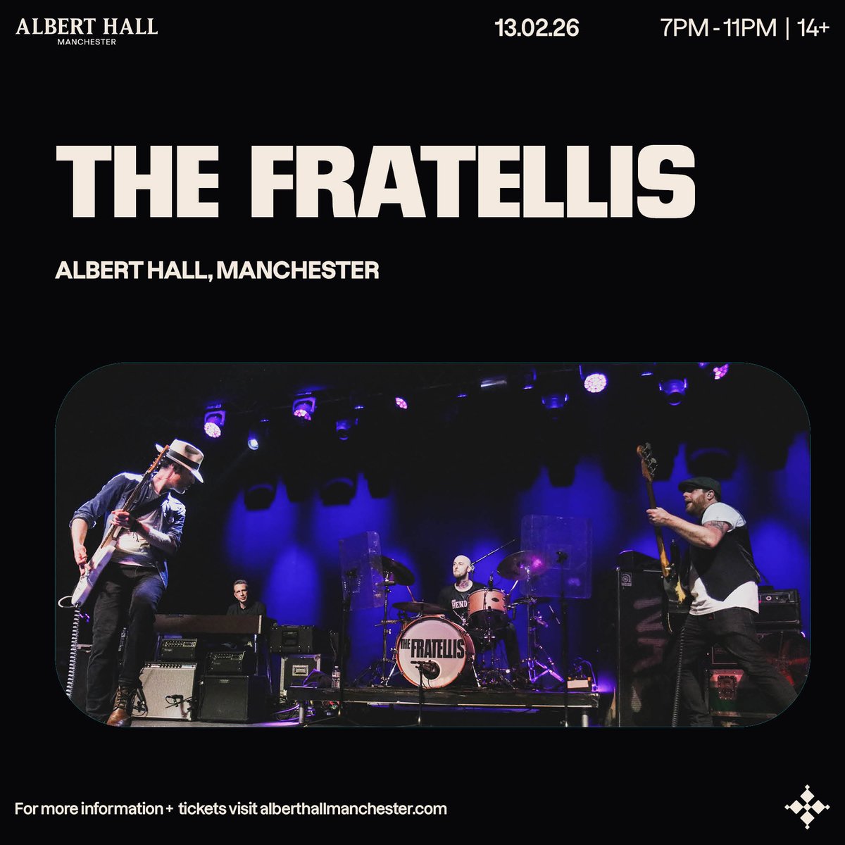 Albert Hall (@alberthallmcr) on Twitter photo JUST ANNOUNCED: On the 13th of February, Scottish rockers <a href="/TheFratellis/">The Fratellis</a> celebrate 20 years of ππ°π΄π΅π¦πππ° ππΆπ΄πͺπ€, featuring tracks like ππ©π¦ππ΄π¦π’ ππ’π¨π¨π¦π³, ππ¦π―π³πͺπ¦π΅π΅π’ and more!
Tickets on sale on Thursday the 29th of May at 9am: tinyurl.com/6uahwa23 JUST ANNOUNCED: On the 13th of February, Scottish rockers <a href="/TheFratellis/">The Fratellis</a> celebrate 20 years of ππ°π΄π΅π¦πππ° ππΆπ΄πͺπ€, featuring tracks like ππ©π¦ππ΄π¦π’ ππ’π¨π¨π¦π³, ππ¦π―π³πͺπ¦π΅π΅π’ and more!
Tickets on sale on Thursday the 29th of May at 9am: tinyurl.com/6uahwa23