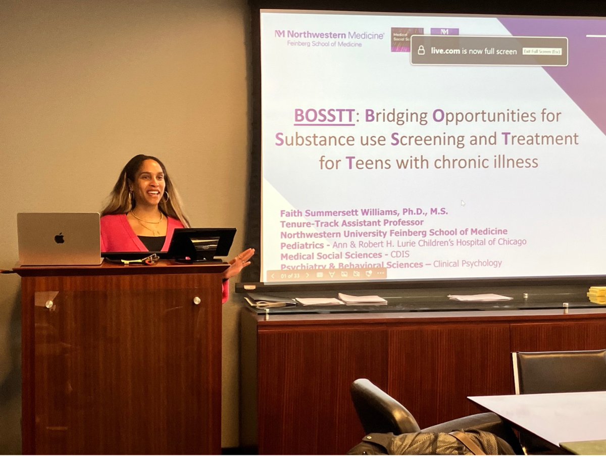 MSS (@nufeinbergmss) on Twitter photo We were thrilled to welcome <a href="/Dr_Summersett/">Faith Summersett Williams, PhD, MS (she/her)</a>, PhD, MS, to Implementation Science Academy! 🙌 She shared her work on bridging substance use screening & treatment for teens with chronic illness. Join us in 2026: shorturl.at/o5nas #impsci We were thrilled to welcome <a href="/Dr_Summersett/">Faith Summersett Williams, PhD, MS (she/her)</a>, PhD, MS, to Implementation Science Academy! 🙌 She shared her work on bridging substance use screening & treatment for teens with chronic illness. Join us in 2026: shorturl.at/o5nas #impsci