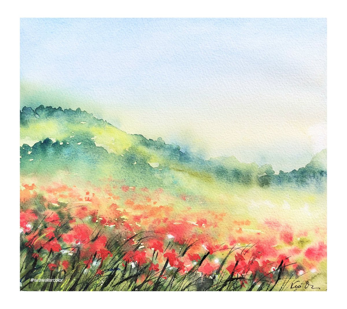 Light May breeze.
My #watercolor #painting. #art #nature #May #poppies #artist