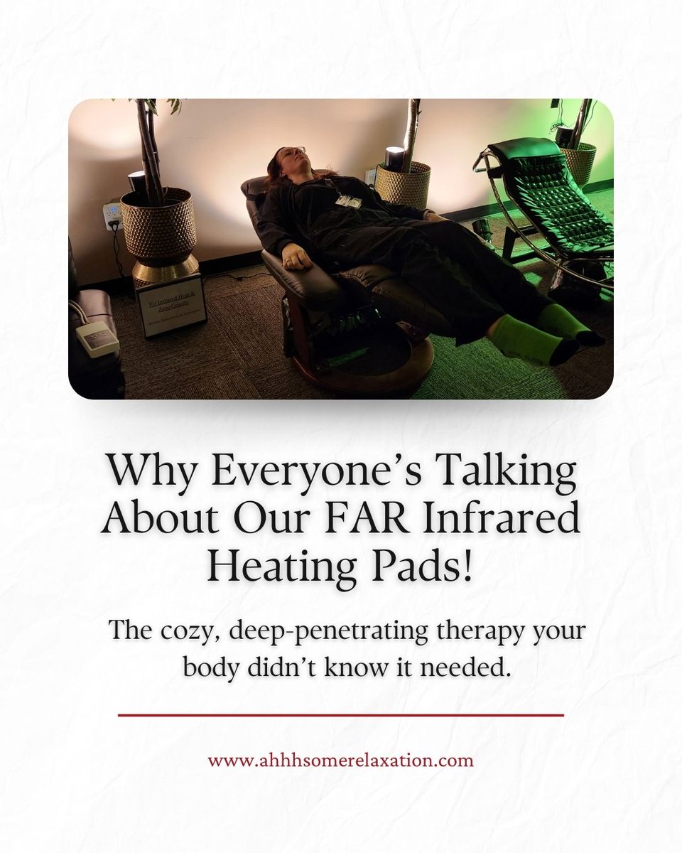 AhhhsomeRelax's tweet photo. Melt away tension with the power of deep heat 

Our FIR (Far Infrared) heating pads go beyond surface warmth—gently penetrating muscles and joints to ease pain, reduce inflammation, and boost circulation.

Perfect for stress relief, chronic pain, or just a little extra "ahhh..." https://t.co/qMbPJyxmE5