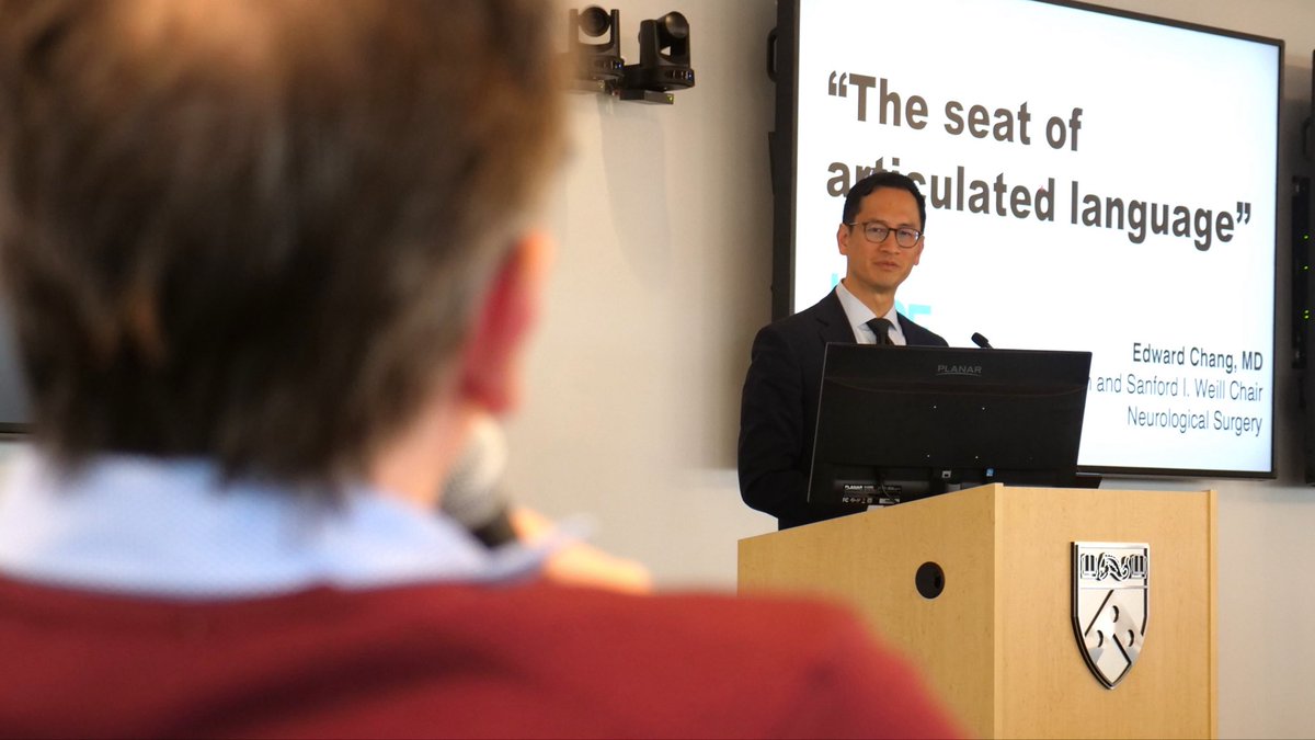 Daniel Yoshor, M.D. (@danielyoshor) on Twitter photo Amazing talk <a href="/PennNSG/">Penn Neurosurgery</a> this morning by 2025 Jaggi Visiting Professor Eddie Chang <a href="/ChangLabUcsf/">ChangLabUCSF</a> <a href="/NeurosurgUCSF/">UCSF Neurosurgery</a> on his pioneering work on language. Amazing talk <a href="/PennNSG/">Penn Neurosurgery</a> this morning by 2025 Jaggi Visiting Professor Eddie Chang <a href="/ChangLabUcsf/">ChangLabUCSF</a> <a href="/NeurosurgUCSF/">UCSF Neurosurgery</a> on his pioneering work on language.