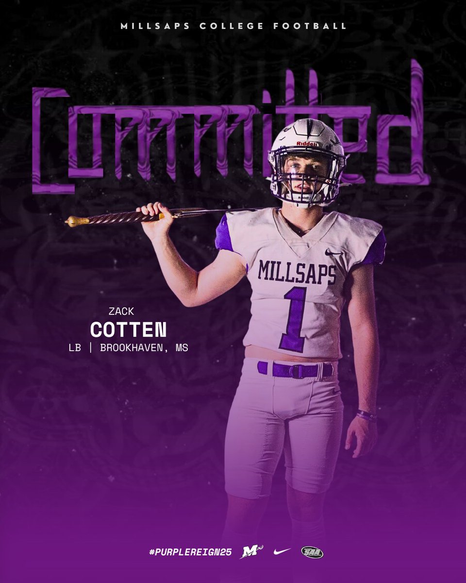 #Committed

Zack Cotten
Loyd Star HS
Brookhaven, MS

#PurpleReign25