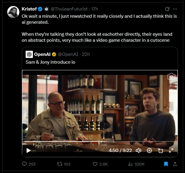 Open AI video comments (Source: Kristof)