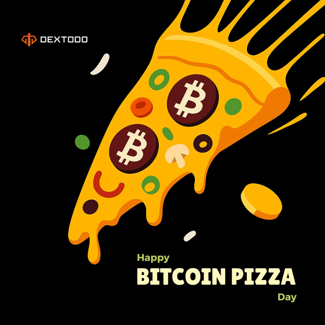 Dextodo_'s tweet photo. Happy #BitcoinPizzaDay 🍕

The first BTC transaction is tasty...now it's lengendary ✨ https://t.co/OAhtippyob